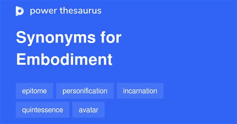 embodiment thesaurus